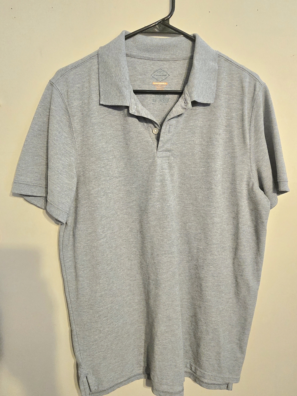 St. John's Bay Light Gray Men's Polo Shirt